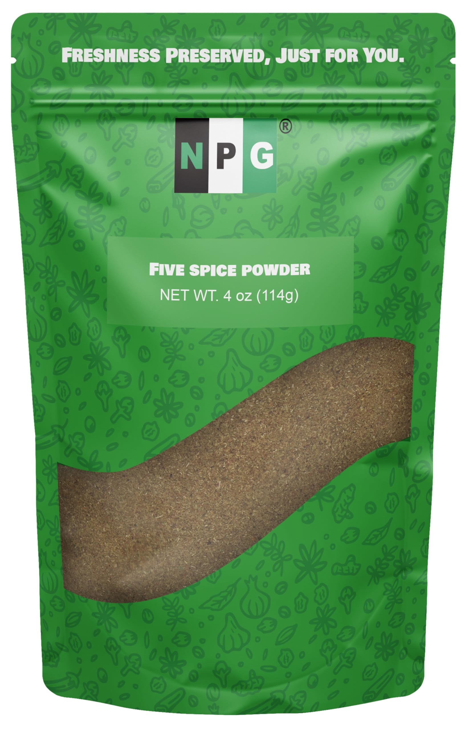 NPG Authentic Chinese Five Spice Powder 4 Ounces, Gluten Free, All Natural Ground Chinese 5 Spice Powder, No Preservatives No MS