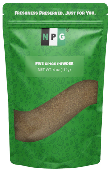NPG Authentic Chinese Five Spice Powder 4 Ounces, Gluten Free, All Natural Ground Chinese 5 Spice Powder, No Preservatives No MS
