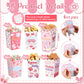 Honoson 60 Pcs Mini Pajama Party Popcorn Boxes 2.09 X 2.44 X 3.94 Inch Sleepover Mini Sleepover Favor Treat Boxes Slumber Birthd