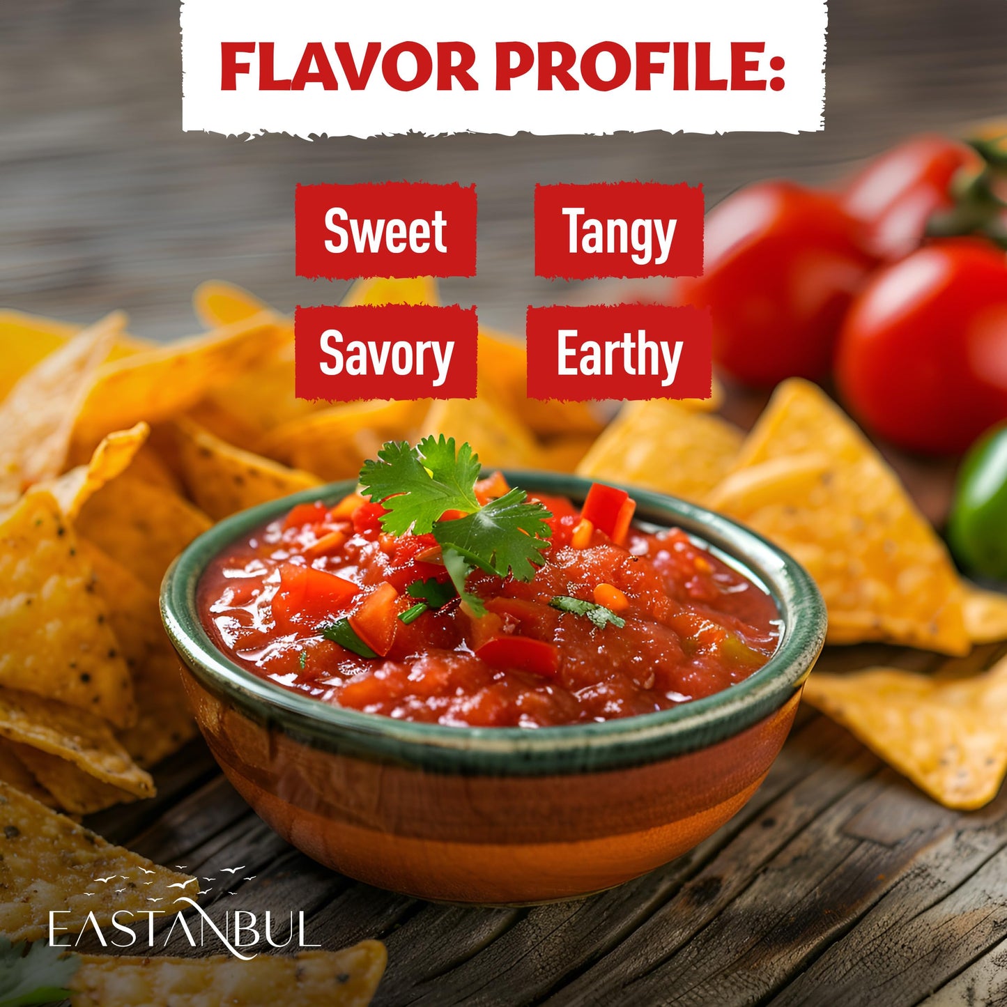 Eastanbul Tomato Powder, Tomato Powder For Cooking, Ground Pure Dried Seasoning, Flavor Enhancing%100 Natural, Everyday Use, Top