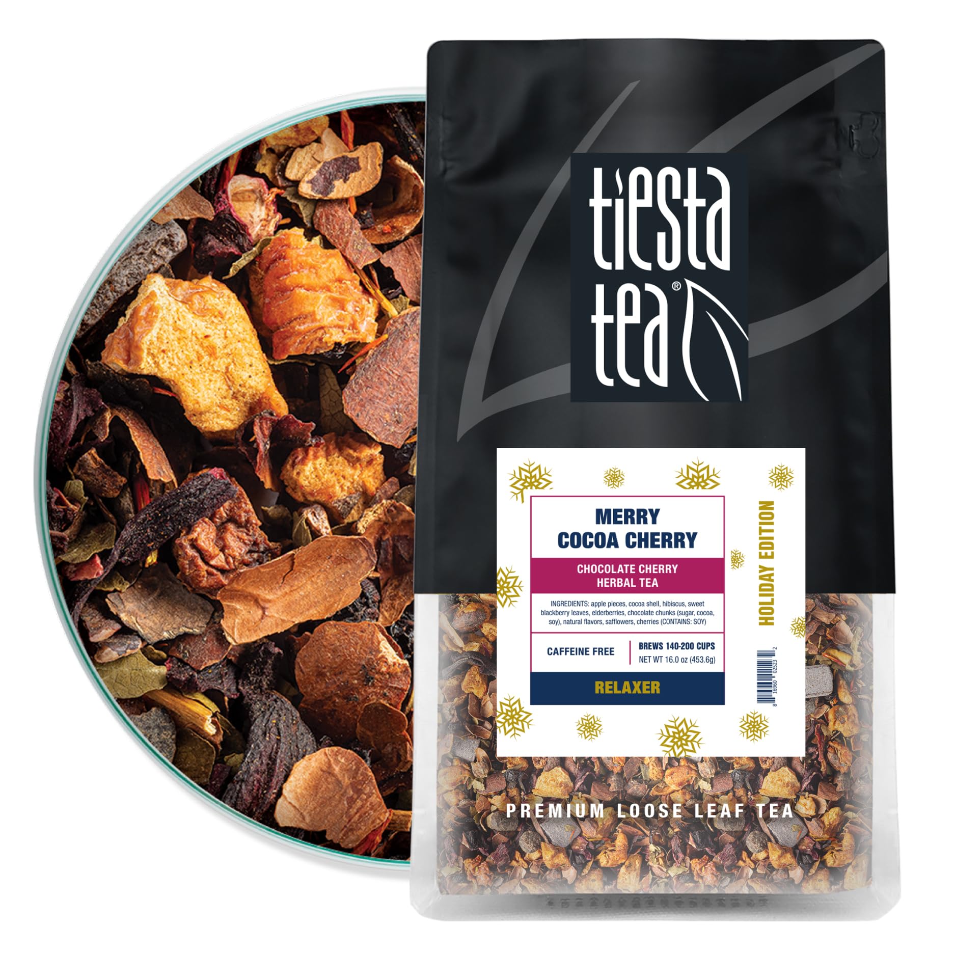 Tiesta Tea - Merry Cocoa Cherry | Chocolate Cherry Herbal Tea | Premium Loose Leaf Tea Blend | Non Caffeinated Holiday Teas | Ma