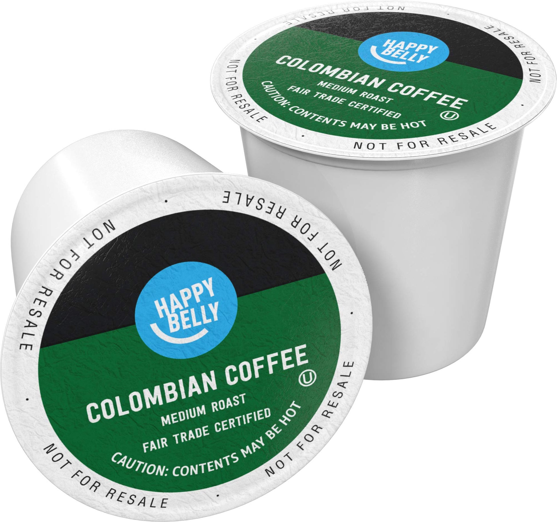 Happy Belly Colombian Medium Roast Coffee Pods, Compatible with Keurig 2.0, 24 Count