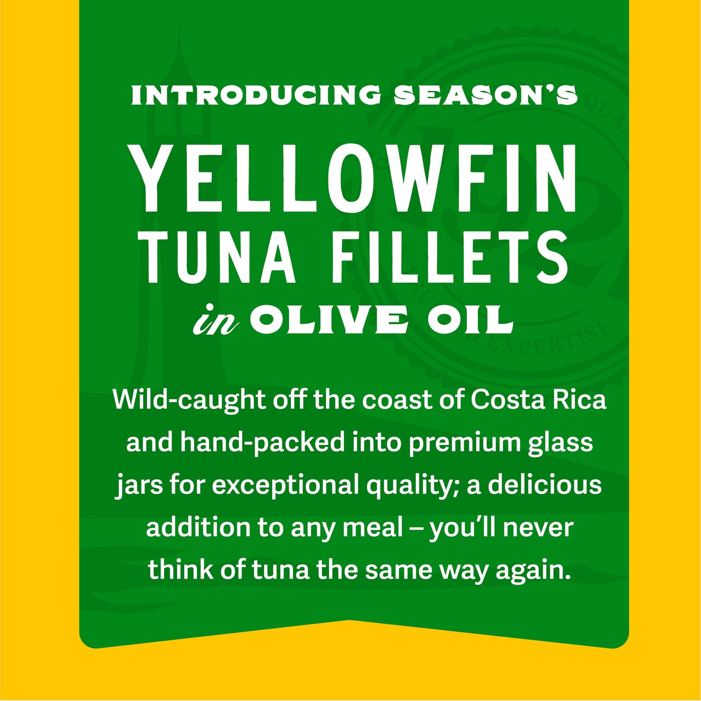SEASON Yellowfin Tuna Fillets in Olive Oil, Wild Caught, 16g Protein, 6.7 Oz (Pack of 6)