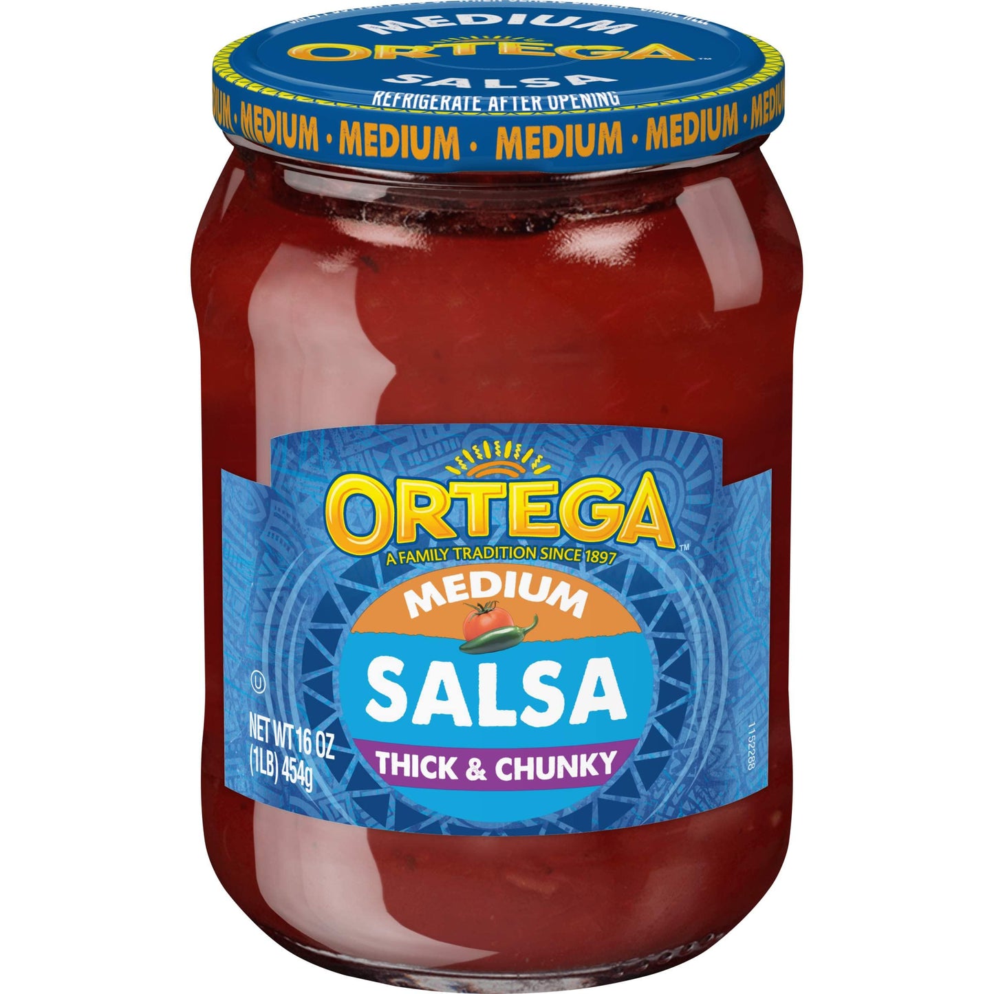 Ortega Thick & Chunky Medium Salsa, 16 Ounce (Pack of 12)
