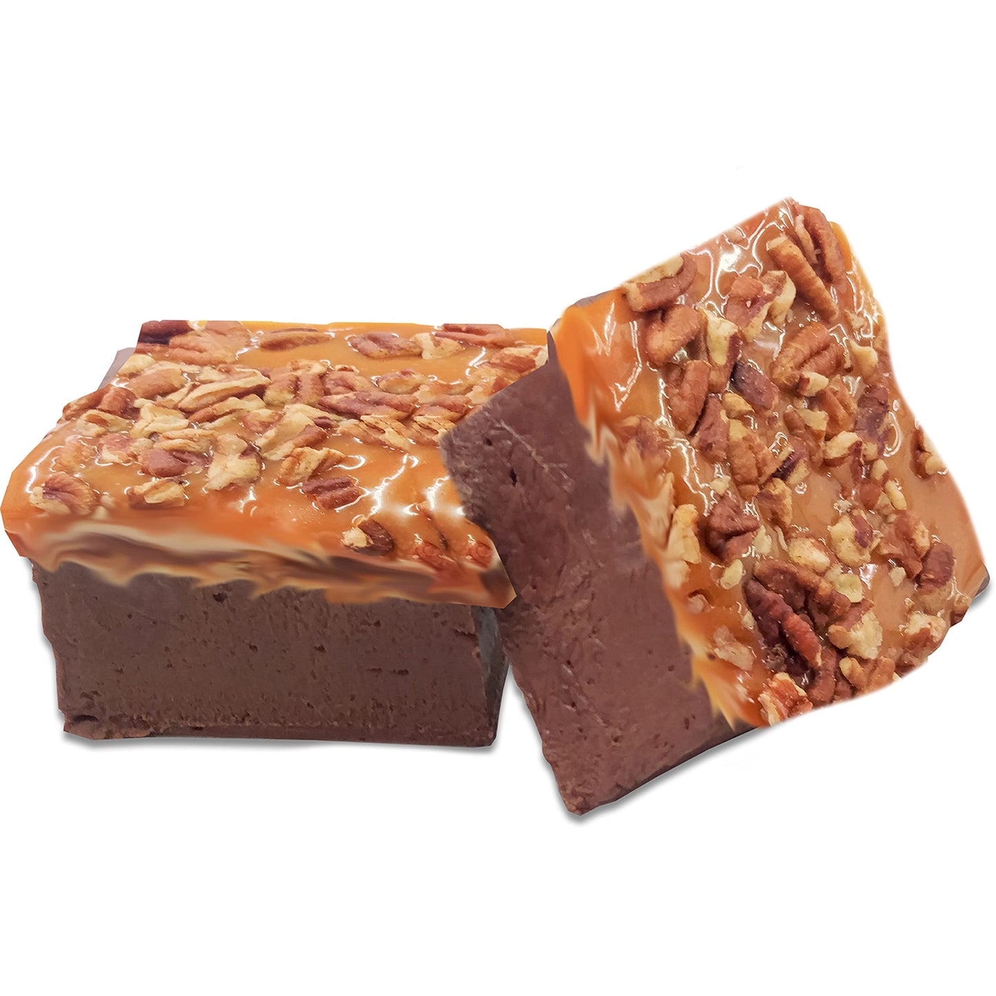 Home Made Creamy Chocolate Pecan Caramel Fudge - 1 Lb Box