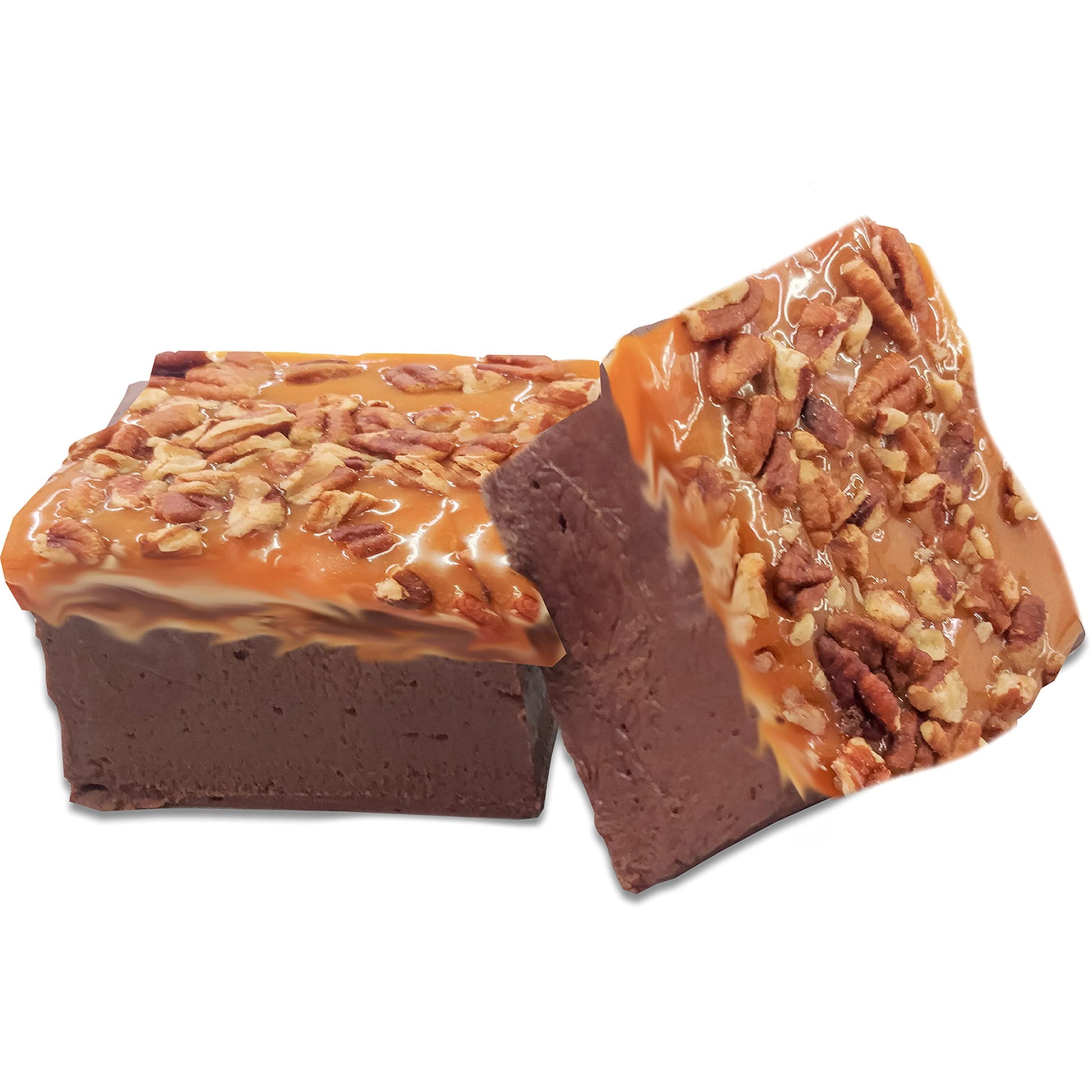 Home Made Creamy Chocolate Pecan Caramel Fudge - 1 Lb Box