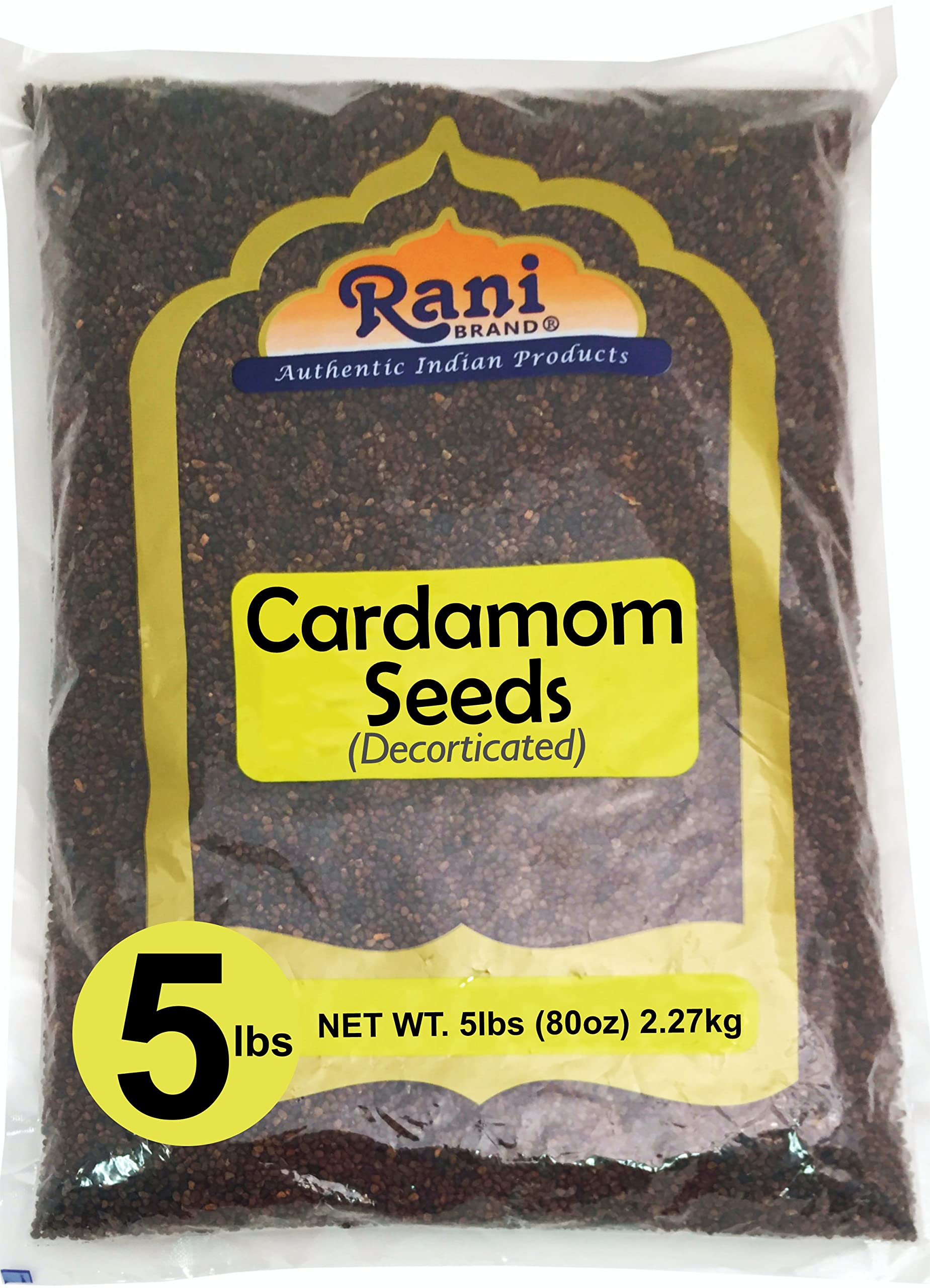 Rani Cardamom (Elachi) Decorticated Seeds Indian Spice 80oz (5lbs) 2.27kg Bulk ~ All Natural | Vegan | Gluten Friendly | NON-GMO