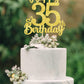 35 Birthday Cake Toppers-Gold Glitter, 35th Cake Topper for Men,35 Cake Topper For Women, 35th birthday decorations,35th Birthda