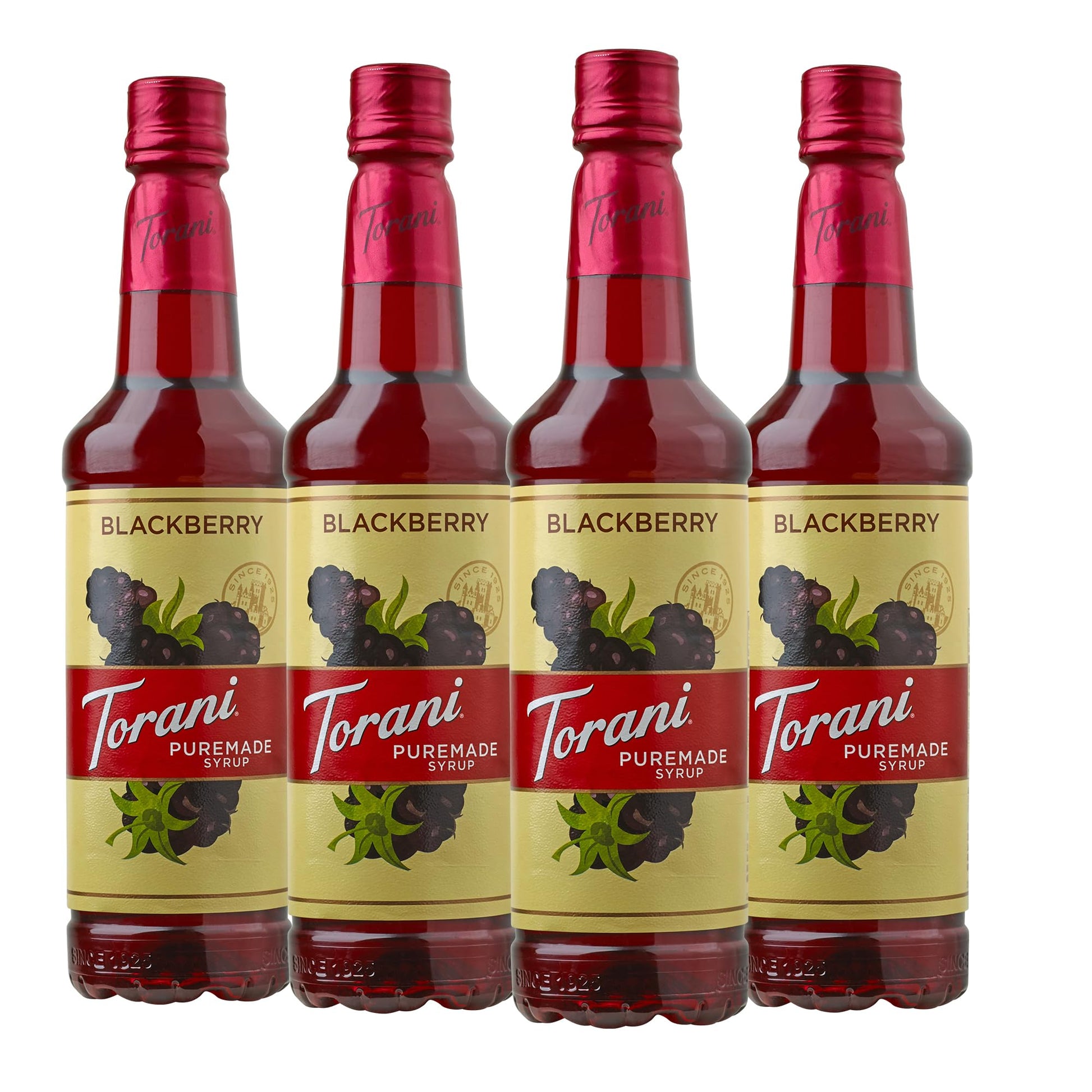 Torani Puremade Flavored Drink Syrup, Blackberry, 25.4 Fl Oz Bottle (Pack of 4)