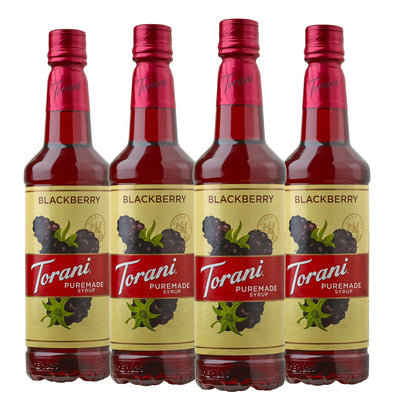 Torani Puremade Flavored Drink Syrup, Blackberry, 25.4 Fl Oz Bottle (Pack of 4)