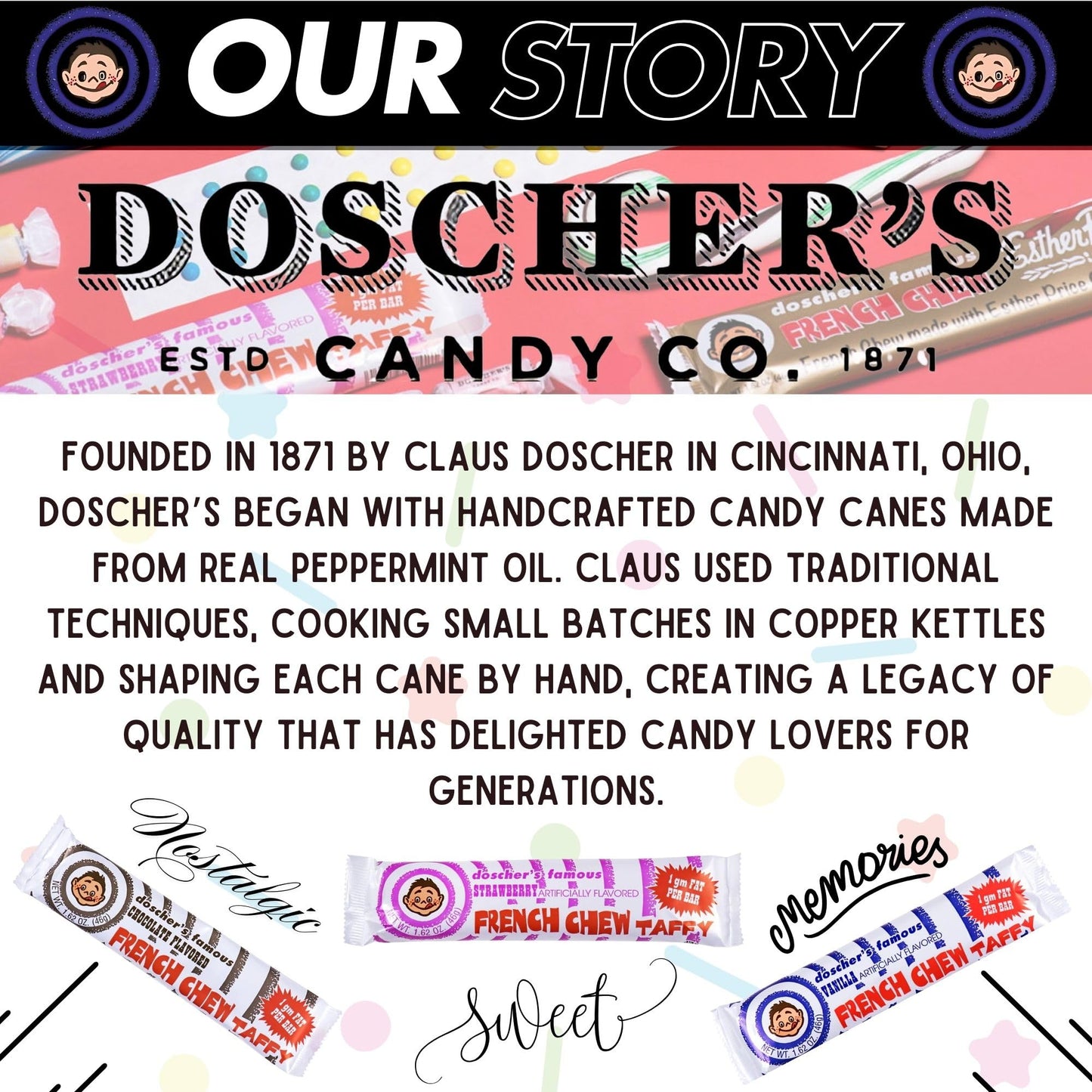 The Nutty Fruit House Doschers Vanilla French Chew Taffy Bars 24 Count