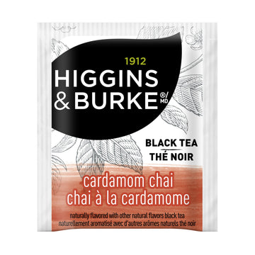 Higgins & Burke Cardamom Chai, Naturally Flavored Black Tea, 20 Count (Pack Of 6), 120 Total Tea Bags