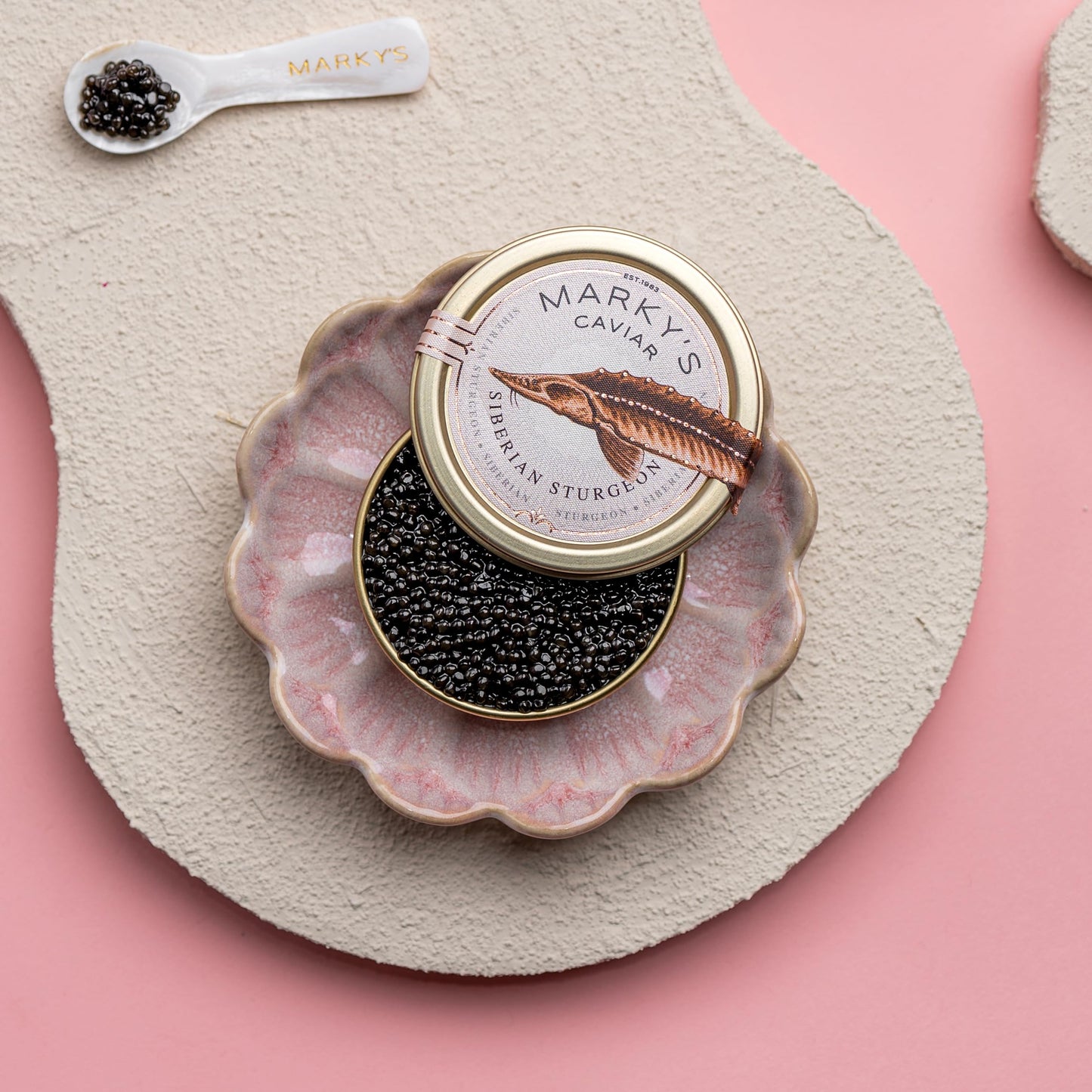 Markys Caviar Baerri Siberian Sturgeon Black Caviar, Malossol Ossetra, 1 oz (28 g), Black