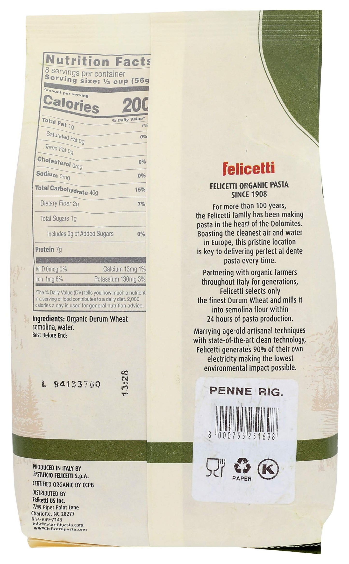 Og1 Fel Psta Pene Rigate ( 12 X 16 Oz   )