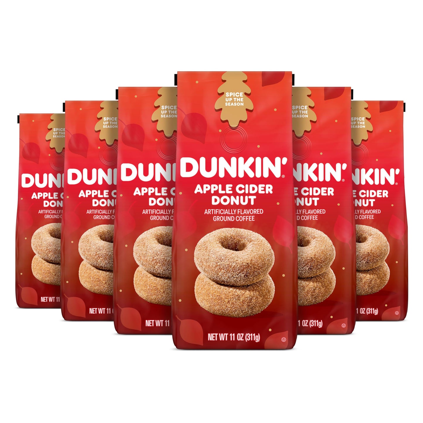 Dunkin Apple Fruit Beverage Donut Artificially Flavored Ground Coffee  11 Oz. Bags (Pack Of 6)