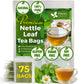 FRESHDRINKUS Premium Nettle Leaf Tea Bags, 100% Natural Herbal Tea, Vegan, 75 Count