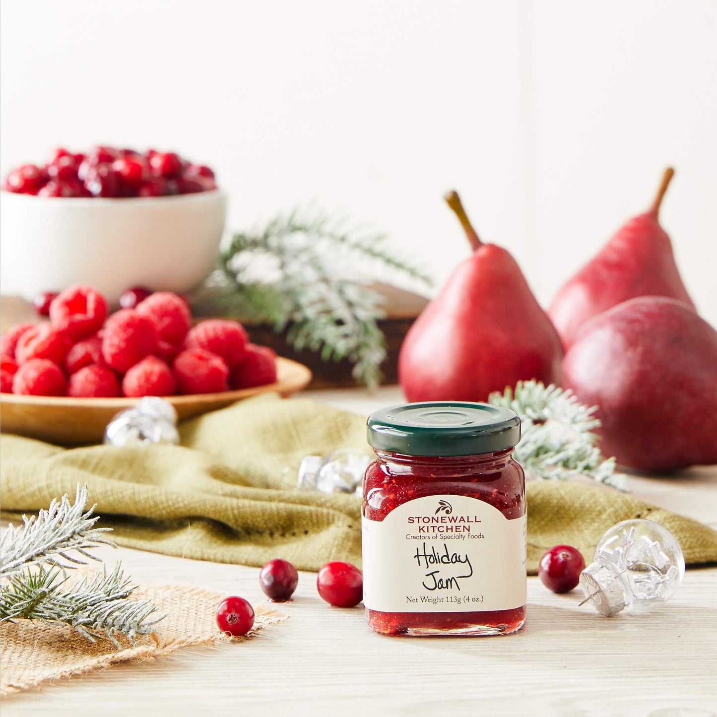 Stonewall Kitchen Holiday Jam, 12.5 Oz (Pack of 2), Made in USA, Beautiful Glass Jar, Red