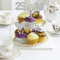 ZHUOWEISM 24 PCS Cupcake Toppers Glitter Heart 25th Anniversary Cake Decorations Design 1 Paper