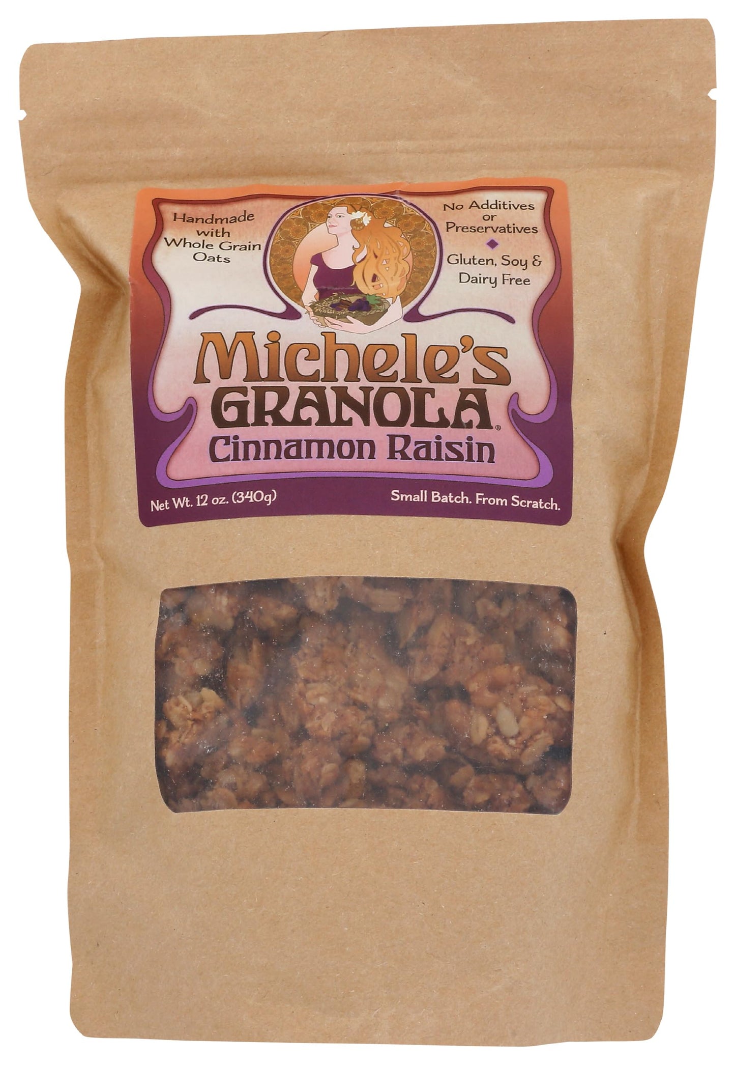 Micheles Granola, Cinnamon Raisin Granola, 12 oz