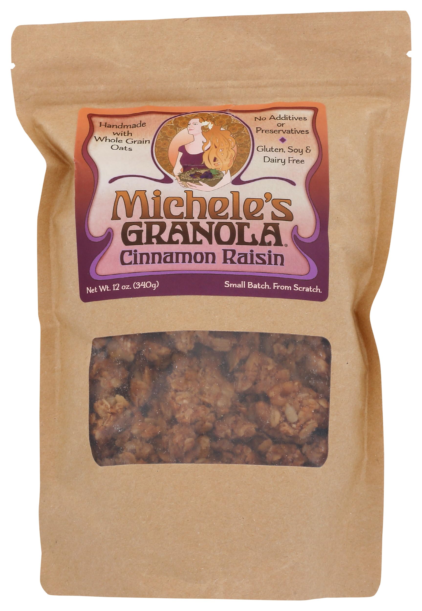 Micheles Granola, Cinnamon Raisin Granola, 12 oz