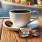 CANDY BREAK Coffee Drops, Center Filled Hard Candy, Espresso Flavor, 24.7 Oz Bulk Bag, Individually Wrapped, Brown