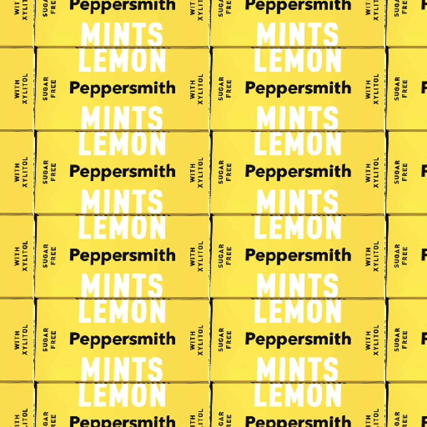 Peppersmith 100% Xylitol Mints, Sicilian Lemon and Fine English Peppermint, 25 Mints15 g (Pack of 12, Total 300 Mints)