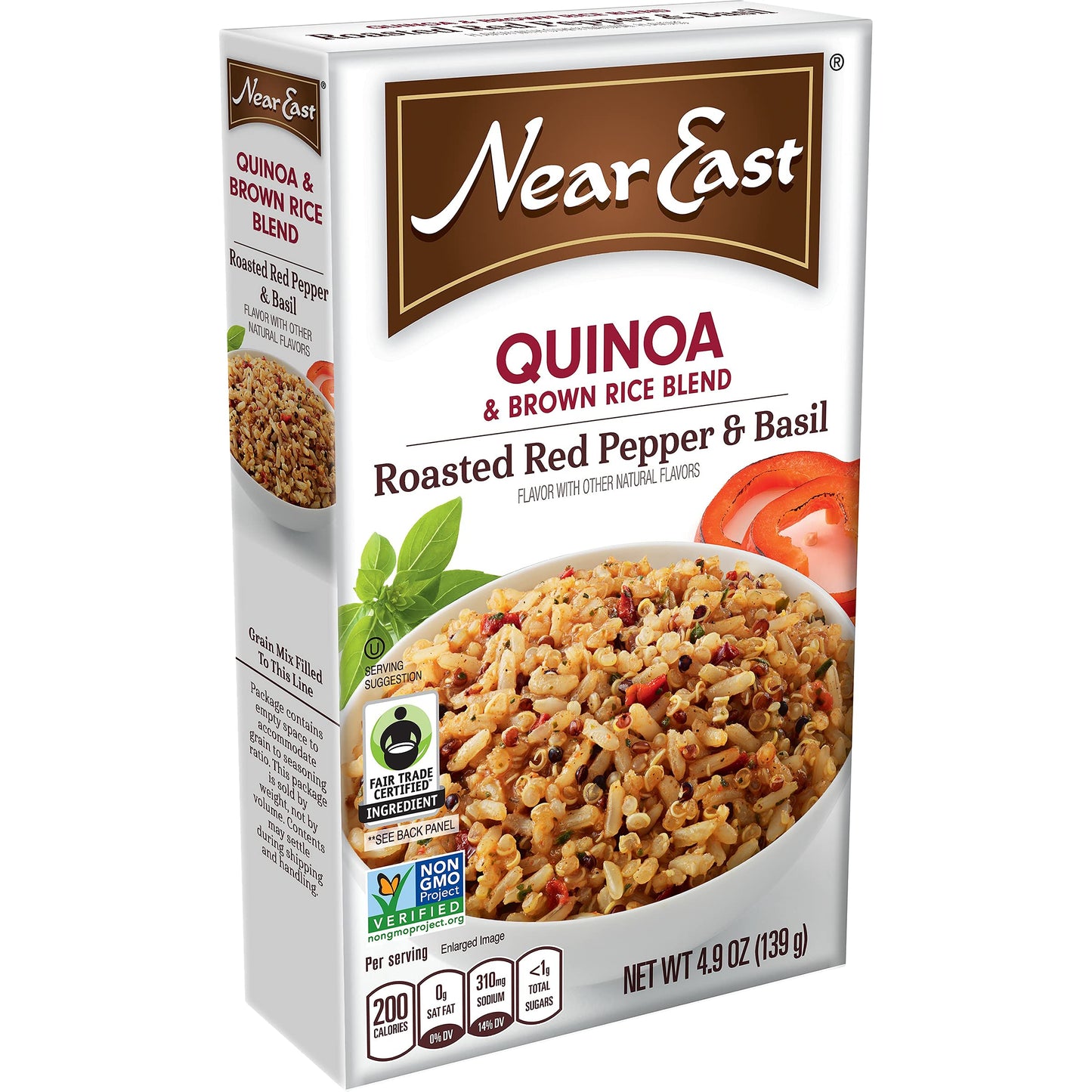 Near East Roasted Red Pepper And Basil Quinoa, 4.9-Ounce (Pack Of 6)
