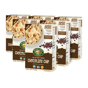 Nature s Path Organic Chocolate Chip Instant Oatmeal, 11.3 oz (Pack of 6), Gluten Free, Non-GMO, Fair Trade