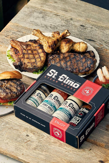 Steak House Gift Box (Steak Sauce, Creamy Horseradish, Cocktail Sauce, Seasoning)