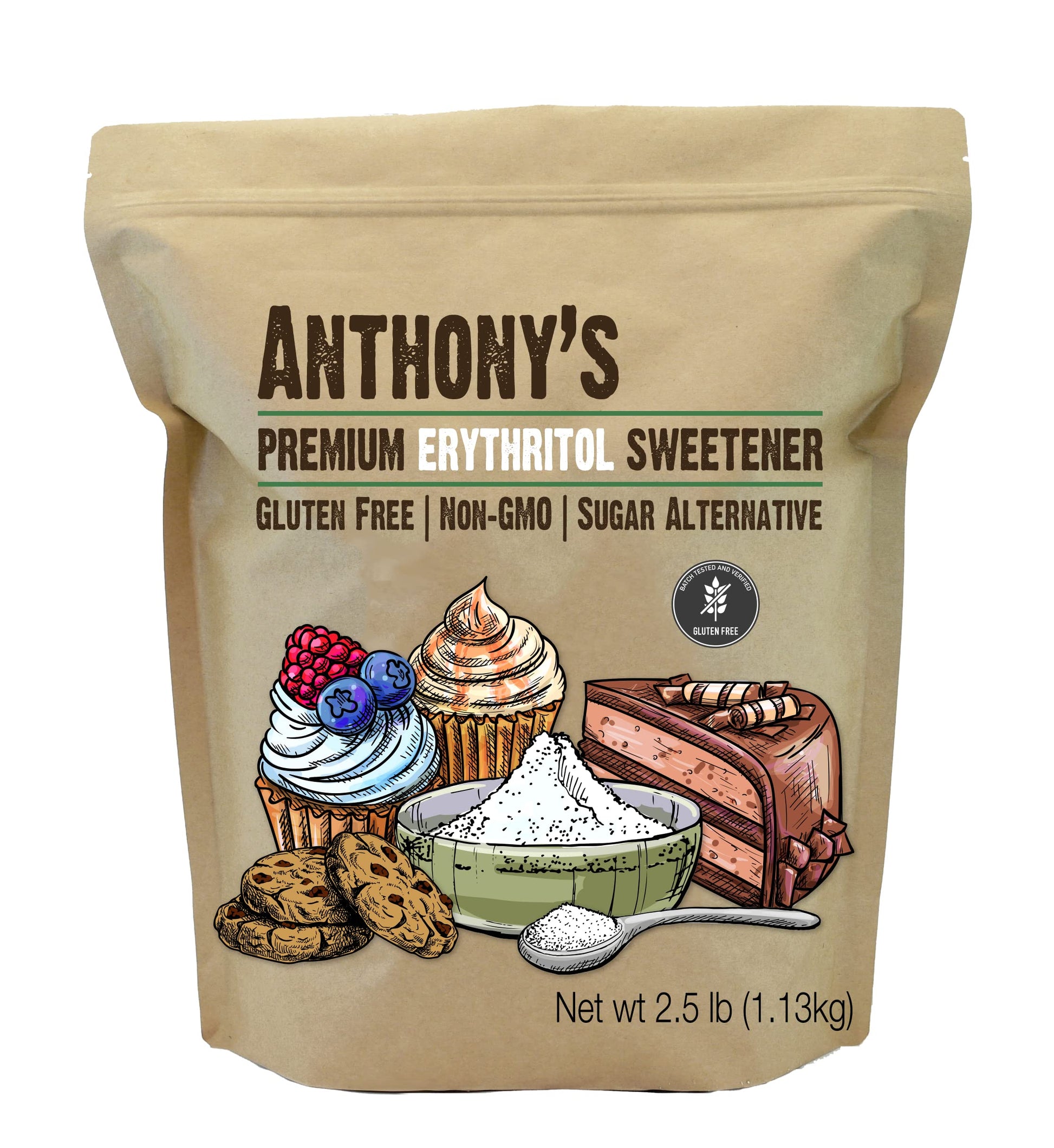 Anthonys Erythritol Granules Sweetener, Non-GMO, Keto & Paleo Friendly, 40 Ounce