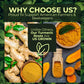 2 Lbs Us Grown (Not From Fiji!) Organic Turmeric Ginger Root Blend Box (1 Lb Us Grown Turmeric Fresh + 1 Lb Peruvian Ginger Fres