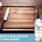Kate Naturals Mineral Oil For Cutting Board 12Oz With Wax Applicator. Food Grade & Food Safe Mineral Oil To Protect Wood On Cutting Boards, Butcher Block & Bamboo Boards