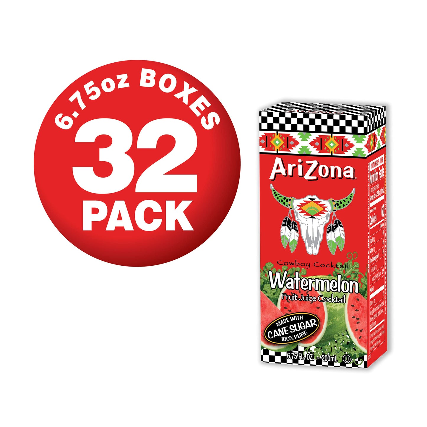 Arizona Watermelon Drink, 6.75 fl oz Tetra Box (Pack of 32)