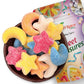 NY Spice Shop Gummy Stars Moon Shaped Glitter Fun - 1 Pound Glittery Candy for Cookies - Chewy Bulk Candy - Stars and Moons Gumm