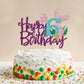 Roadsea Mermaid Happy 6Th Brithday Cake Topper - Under The Sea Theme Girl Kid Six Birthday Cake Supplies/Ocean World 6Th Mermaid