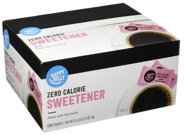Happy Belly Zero Calorie Pink Saccharin Sweetener - 1000 Count (Pack of 1)