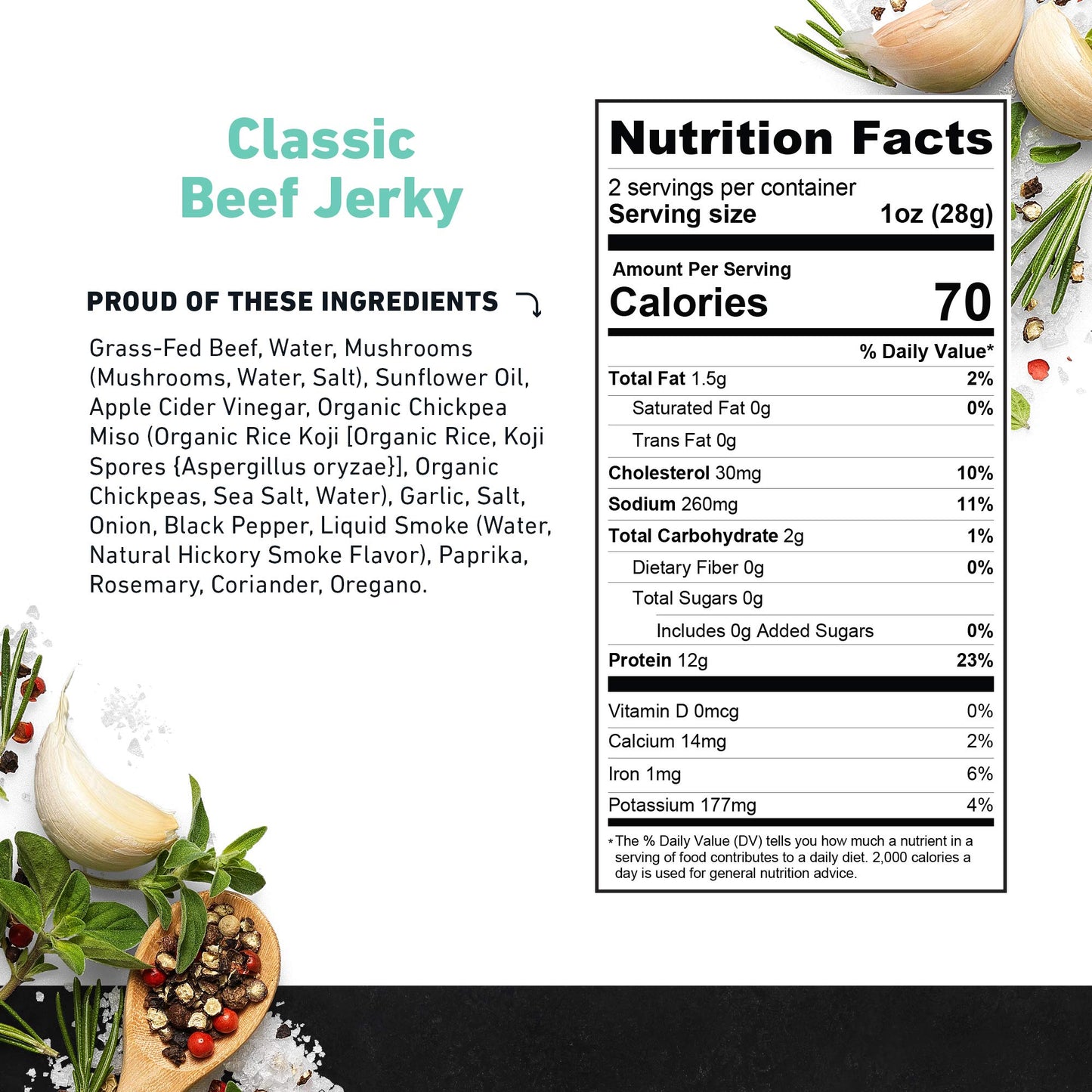 Country Archer Beef Jerky - Zero Sugar, Gluten Free, Paleo, Classic Flavor, 2 oz (Pack of 6)