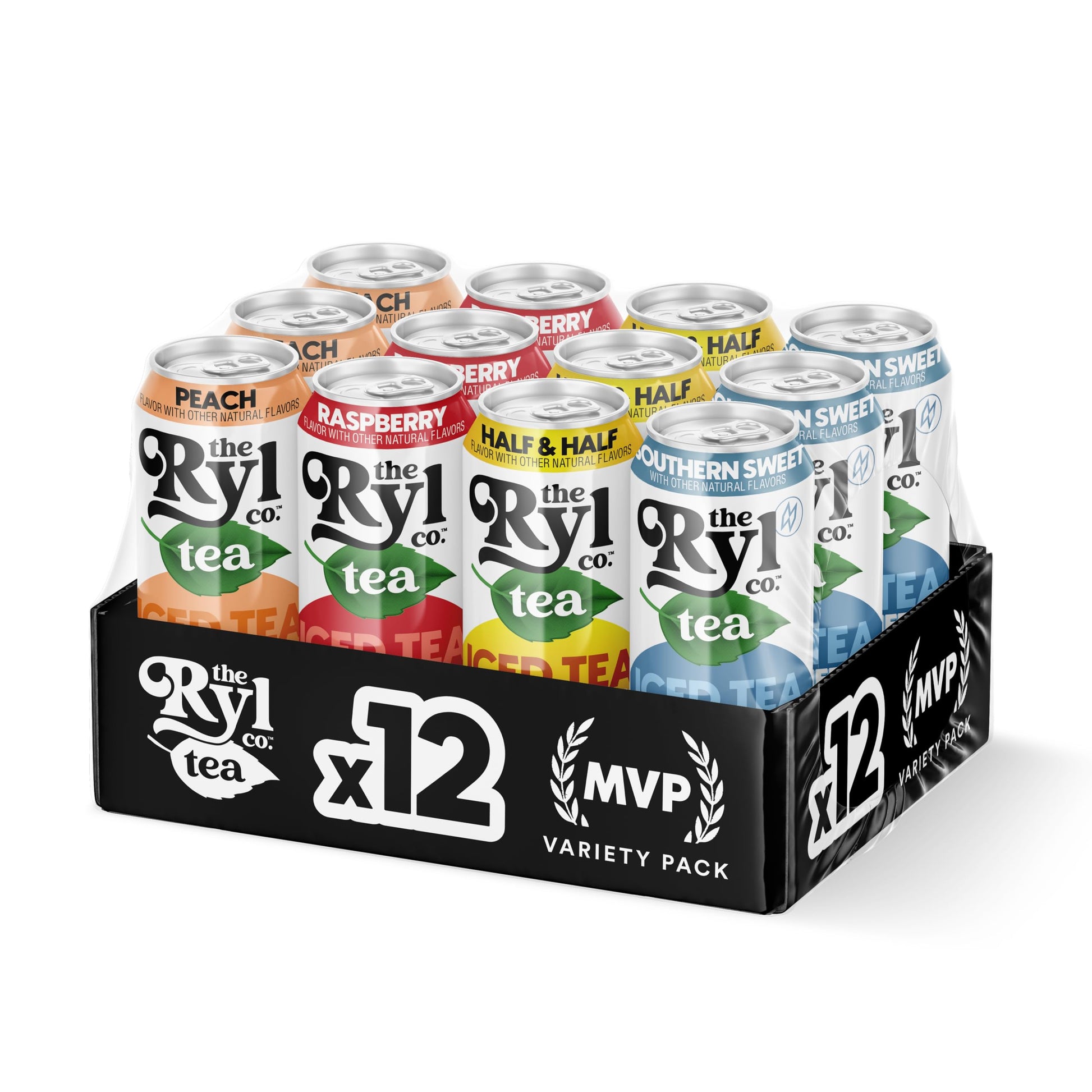 Ryl Iced Tea MVP Variety Pack - Antioxidant Superblend  No Artificial Ingredients  Zero Sugar  Zero Calorie  Low Carb  Non-GMO  Kosher  Gluten Free  Made in the USA  12-Pack  16 Fl Oz