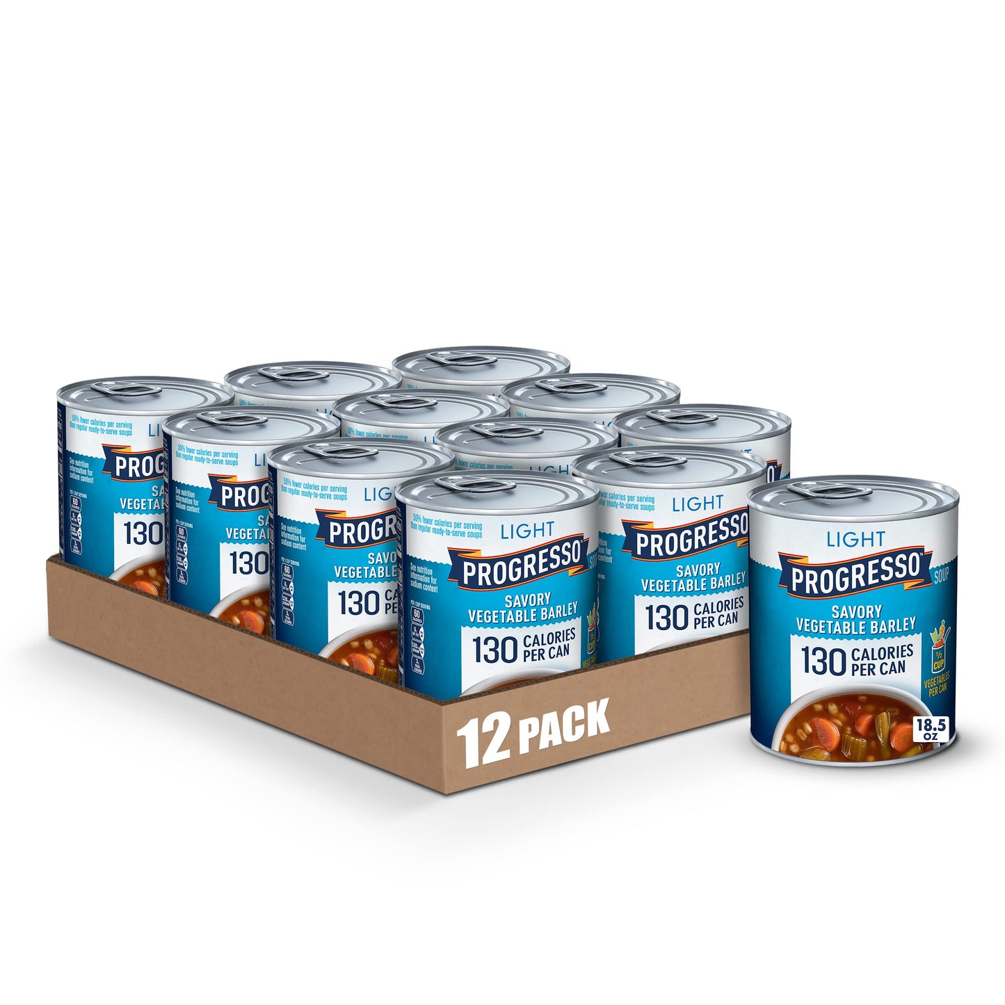 Progresso Light, Savory Vegetable Barley Canned Soup, 18.5 Oz. (Pack Of 12)
