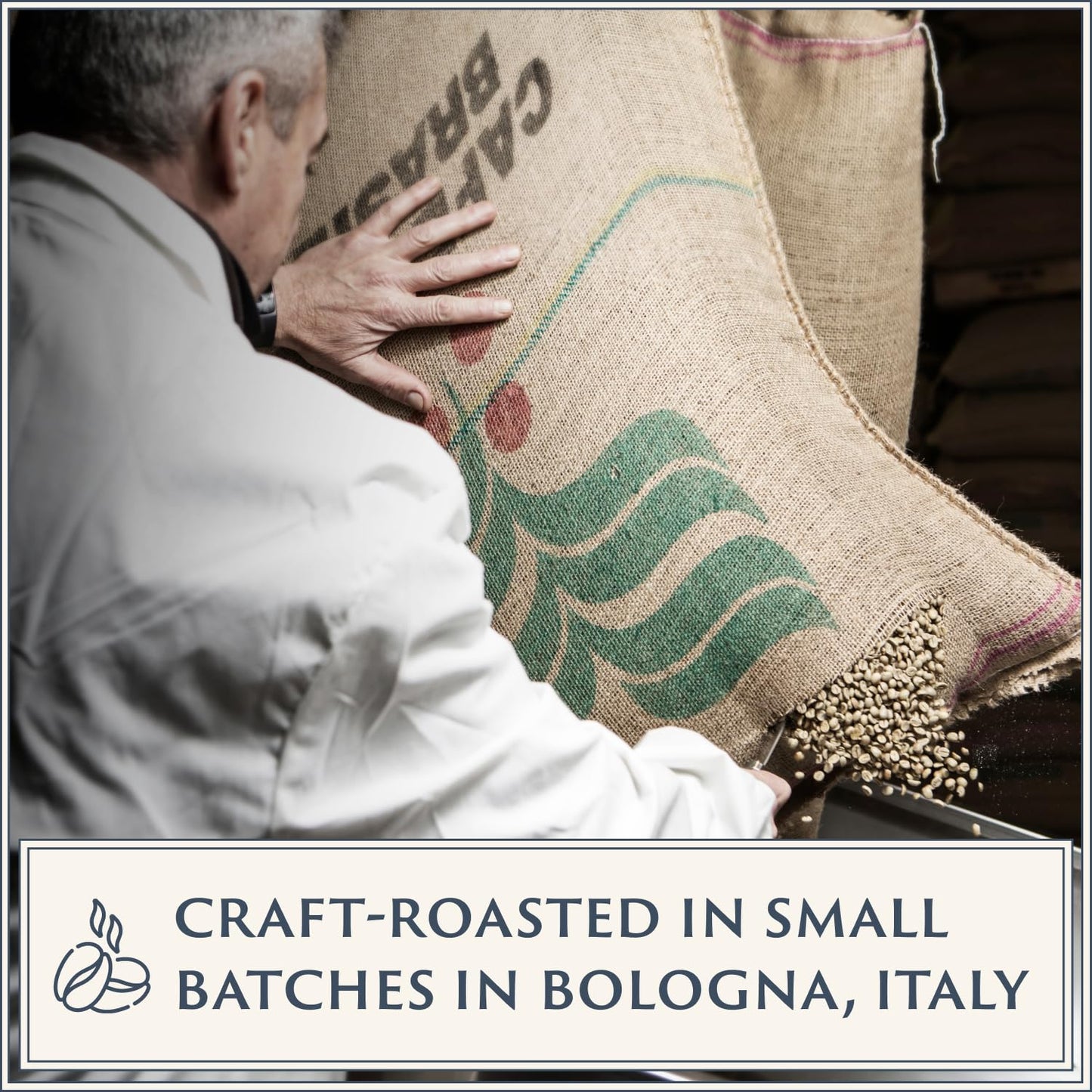 Filicori Zecchini Italian Roast Whole Coffee Beans Medium Roast - Roasted Then Blended, Premium Arabica & Robusta Italian Espres
