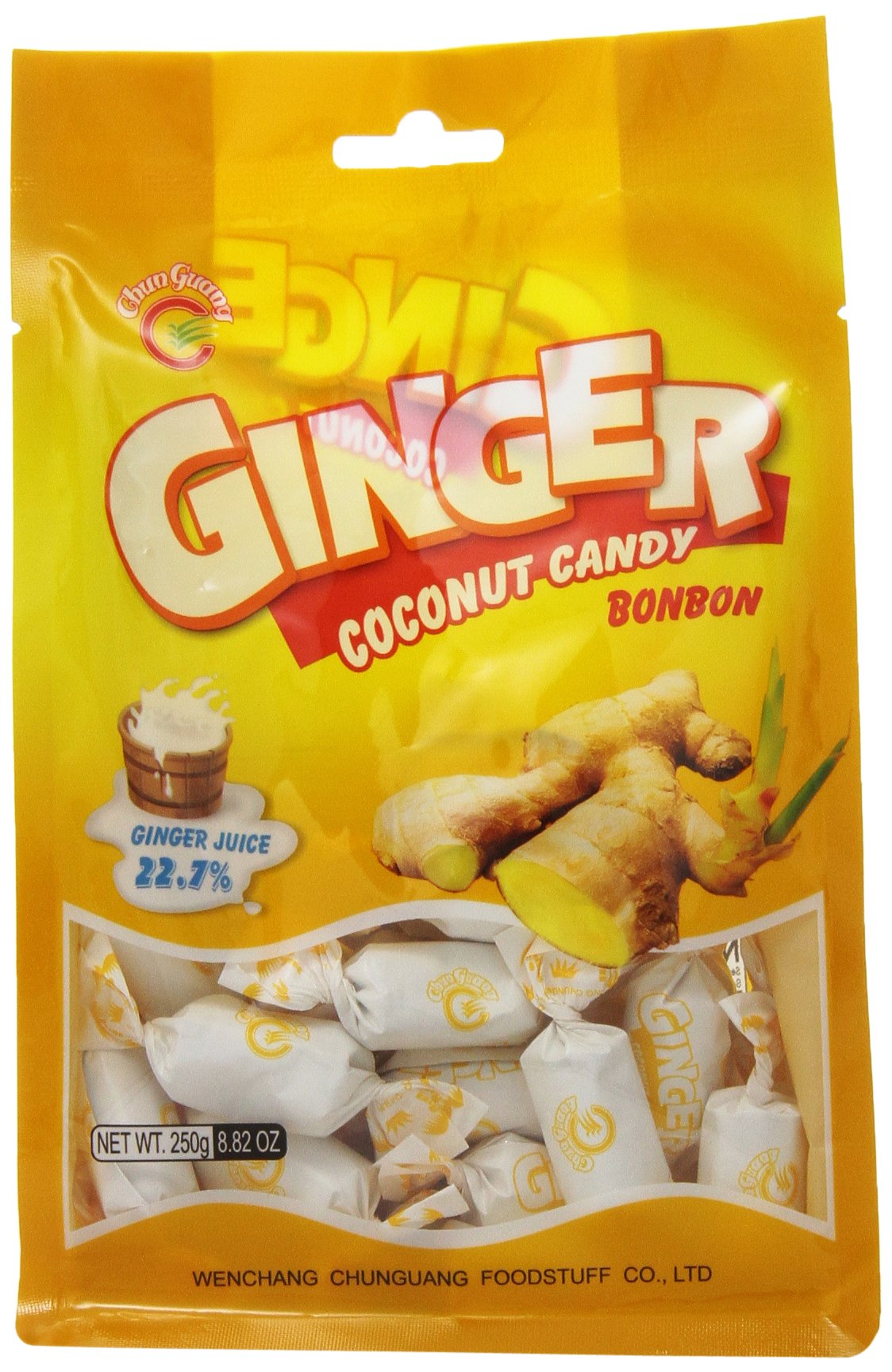 Chun Guang Candy, Ginger/Coconut, 8.82 Ounce