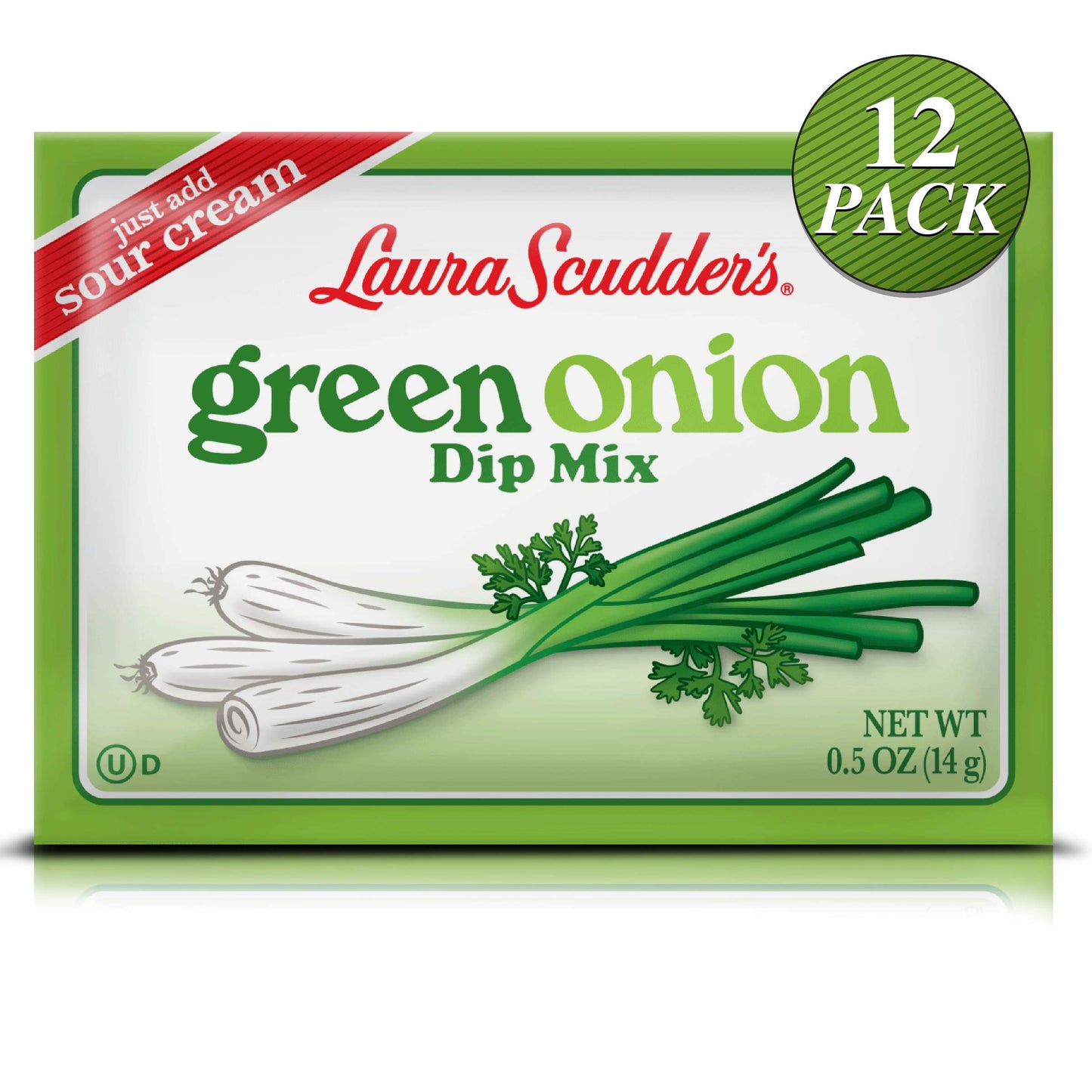 Laura Scudders Green Onion Dip Mix Seasoning Powder Sauce 0.5 Ounce (Pack of 12)
