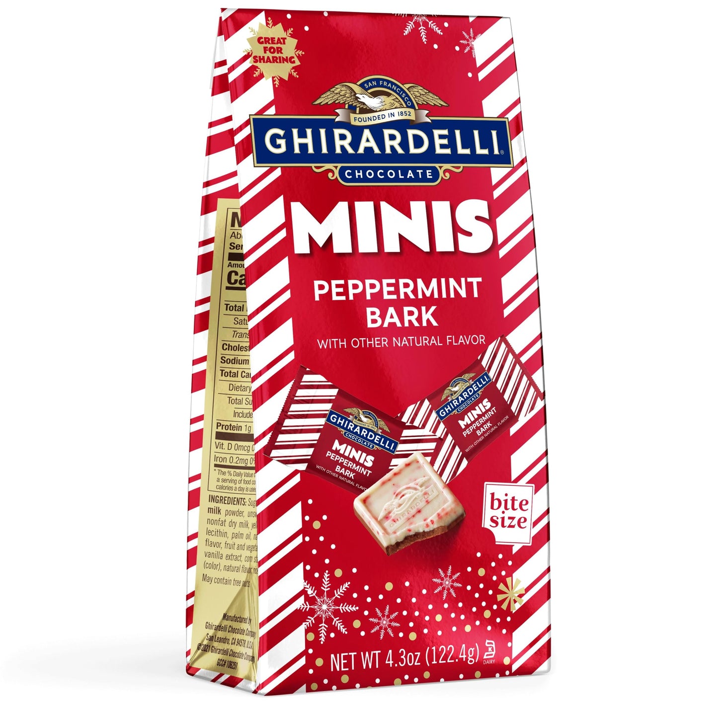 Ghirardelli Chocolate Company Peppermint Bark Minis Pouch