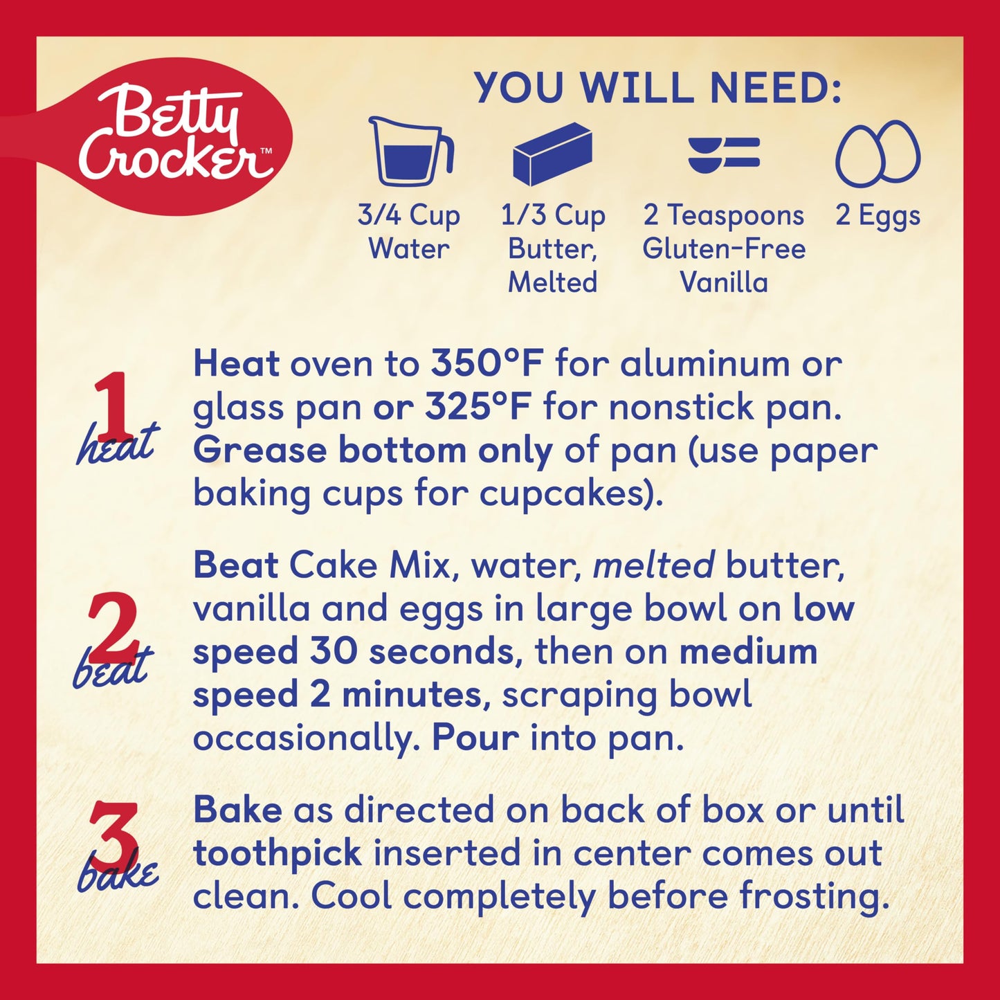 Betty Crocker Gluten Free Yellow Cake Mix, 15 oz. (Pack of 6)