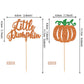 24 Pcs Little Pumpkin Cupcake Toppers Glitter Baby Shower Fall Theme Cupcake Picks Pumpkin Cupcake Decorations For Thanksgiving