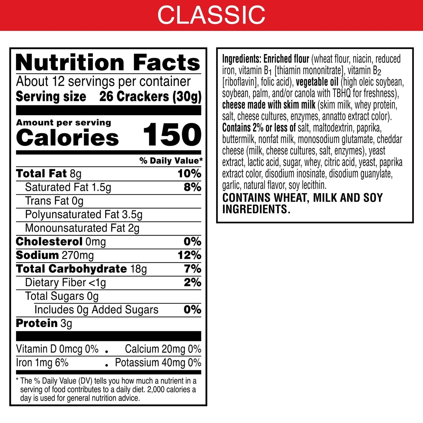 Cheez-It Cheese Crackers, Baked Snack Crackers, Lunch Snacks, Extra Cheesy, 12.4oz Box (1 Box)