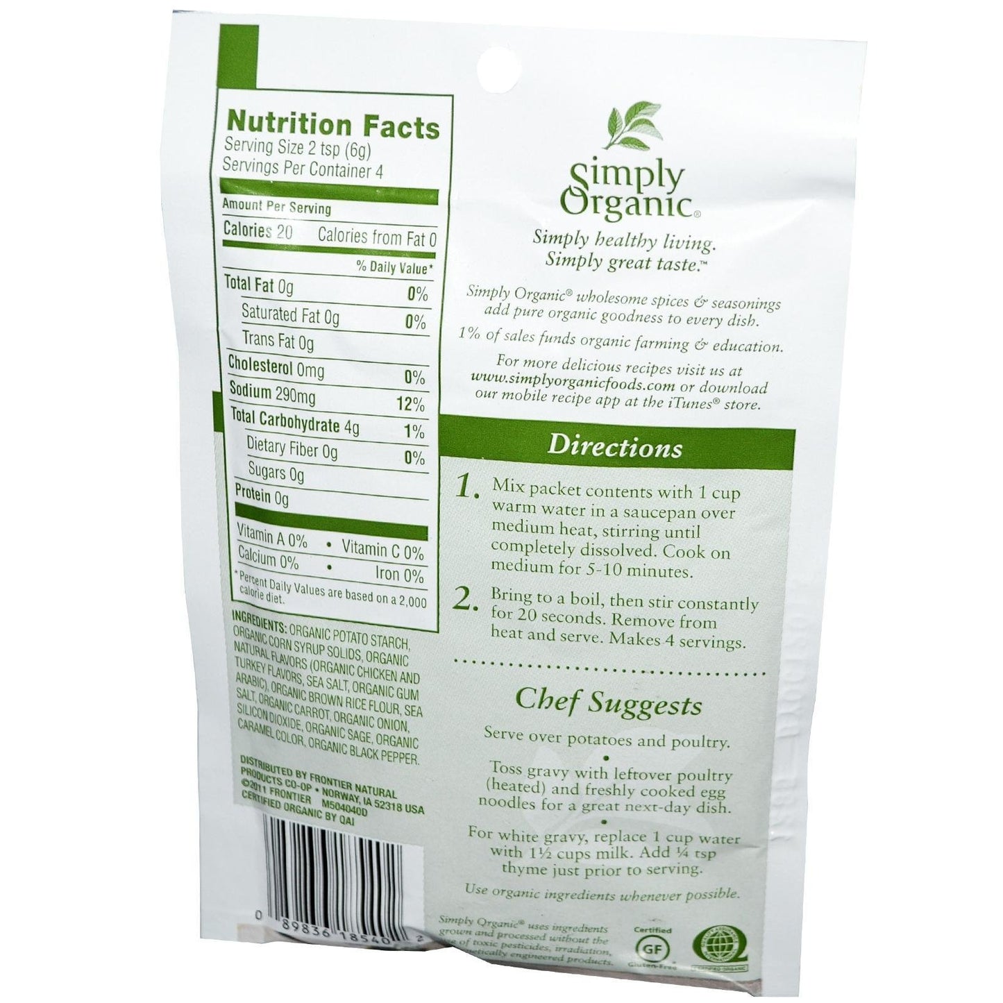 Simply Organic Roasted Chicken Gravy Seasoning Mix 0.85 oz