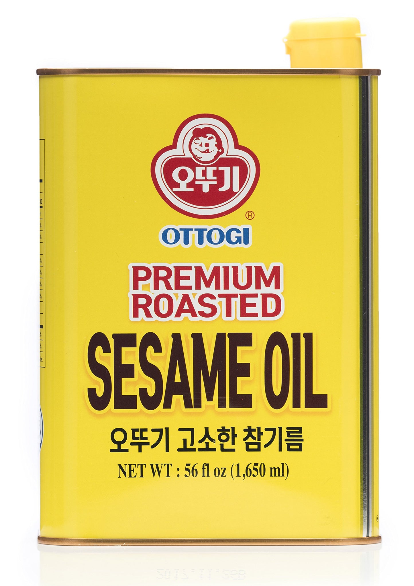 Ottogi 100% Pure Premium Roasted Sesame Oil, Toasted To Perfection, Traditional Korean Style Oil, 1650Ml (56.0 Fl Oz)