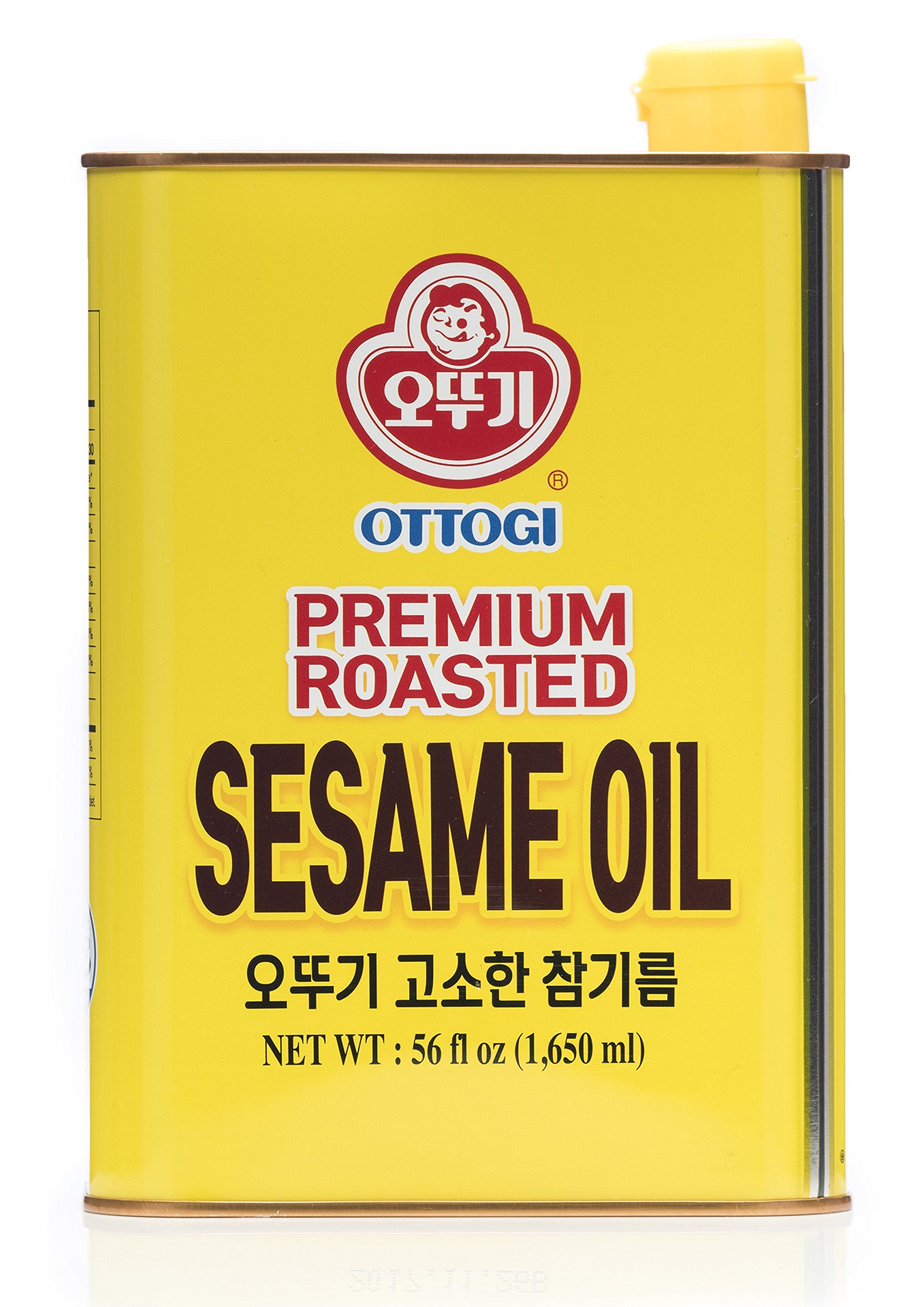 Ottogi 100% Pure Premium Roasted Sesame Oil, Toasted To Perfection, Traditional Korean Style Oil, 1650Ml (56.0 Fl Oz)