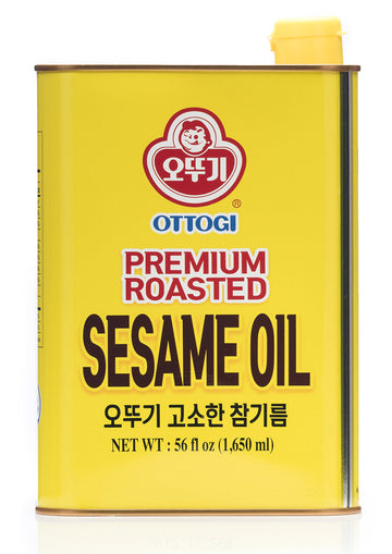 Ottogi 100% Pure Premium Roasted Sesame Oil, Toasted To Perfection, Traditional Korean Style Oil, 1650Ml (56.0 Fl Oz)